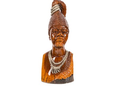 Male Bust with Long Headpiece African Collectables